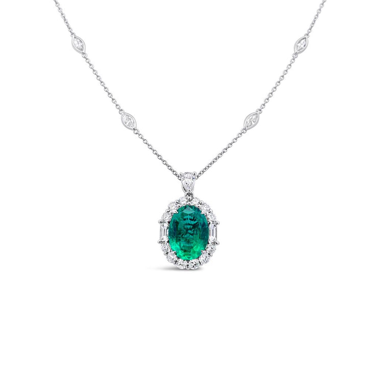 Irisa by Martin Binder Emerald & Diamond by the Yard Necklace