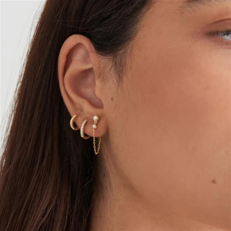 Ania Haie Gold Sparkle Mini Hoop Earrings