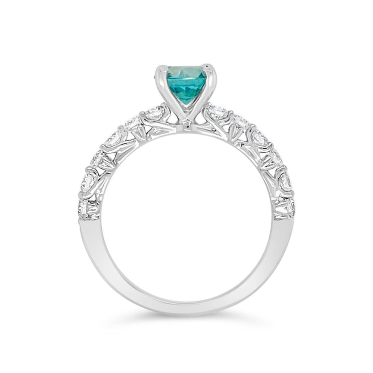 Irisa by Martin Binder Blue Zircon & Diamond Ring