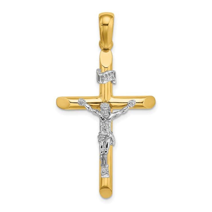 Aura by Martin Binder Two-Tone Gold Crucifix Cross Necklace