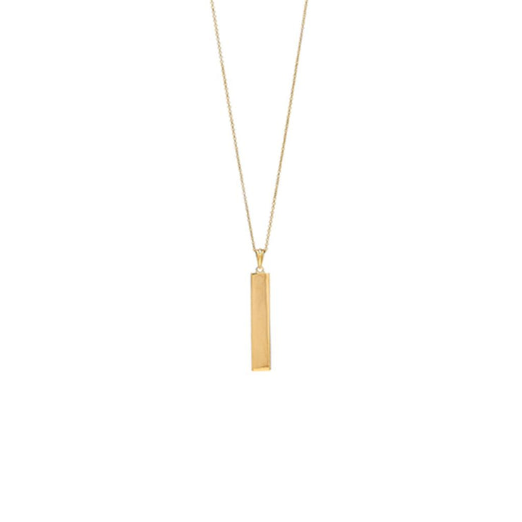 Rox by Martin Binder Yellow Engravable Vertical Bar Necklace