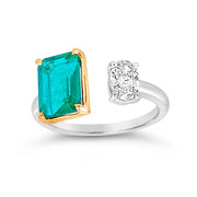 Irisa by Martin Binder Toi Et Moi Emerald & Diamond Ring
