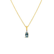 Irisa by Martin Binder Oval Aquamarine & Diamond Pendant Necklace
