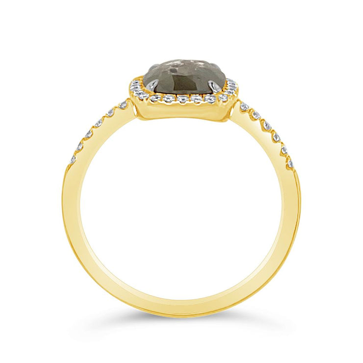 Clara by Martin Binder Salt & Pepper Halo Diamond Ring (1.23 ct. tw.)
