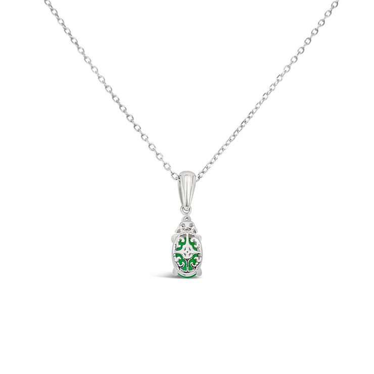 Irisa by Martin Binder Oval Emerald & Diamond Accent Necklace