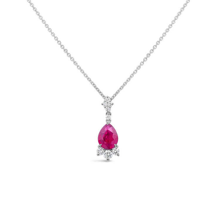 Irisa by Martin Binder Pear Ruby & Diamond Necklace