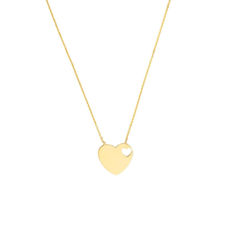 Aura by Martin Binder Gold Heart Cutout Necklace