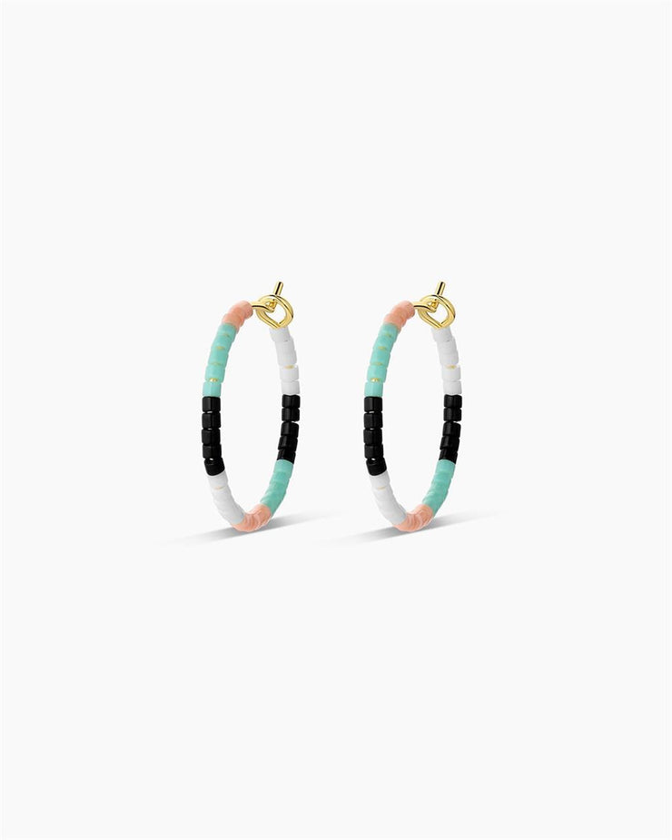 Gorjana Palm Desert Gigi Stripe Hoop Earrings