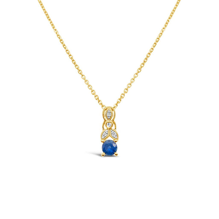 Irisa by Martin Binder Blue Sapphire & Diamond Filigree Pendant Necklace
