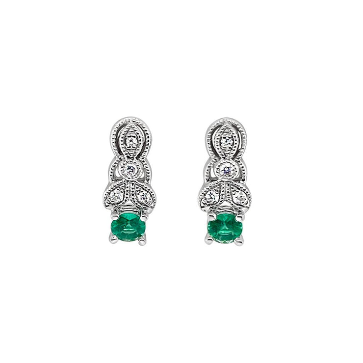 Irisa by Martin Binder Emerald & Diamond Filigree Earrings