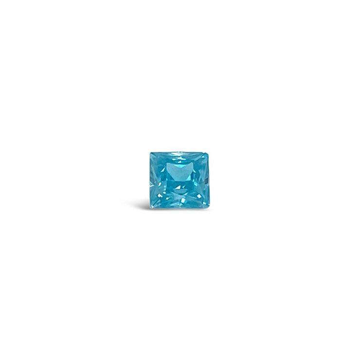 Princess Cut Blue Zircon Gemstone (0.78 ct)