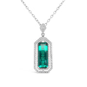 Irisa by Martin Binder Open Halo Tourmaline & Diamond Necklace