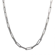 INOX Matte 6mm Paperclip Link Chain Necklace