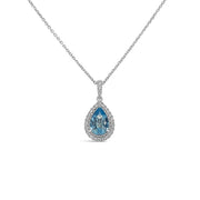 Irisa by Martin Binder Pear Cut Aquamarine & Diamond Necklace