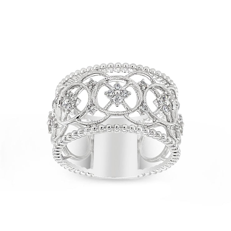 Clara by Martin Binder Wide Ornate Diamond Ring (0.25 ct. tw.)