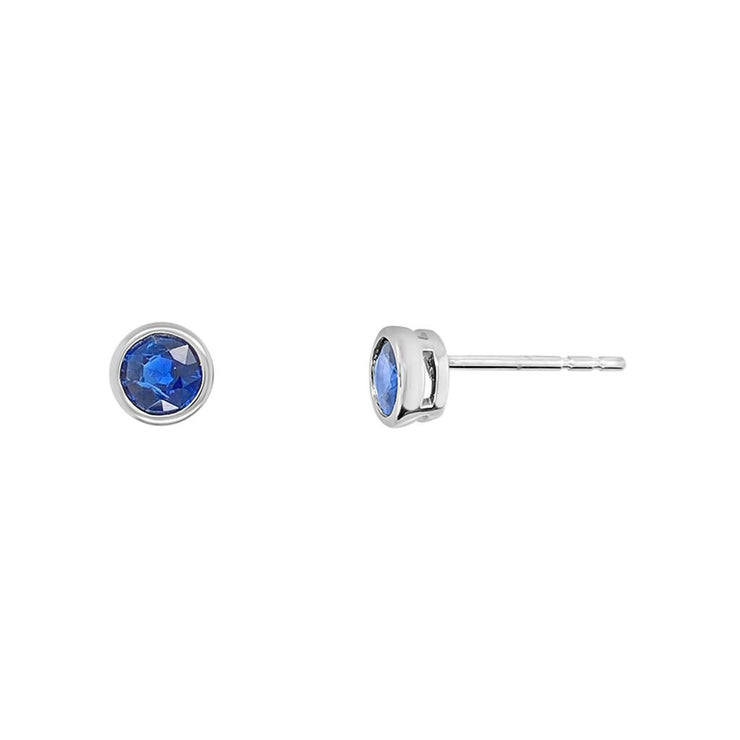 Irisa by Martin Binder Blue Sapphire Bezel Stud Earrings