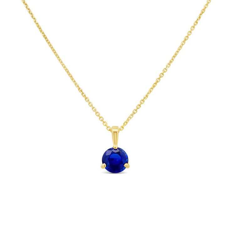 Irisa by Martin Binder Blue Sapphire Solitaire Gemstone Necklace